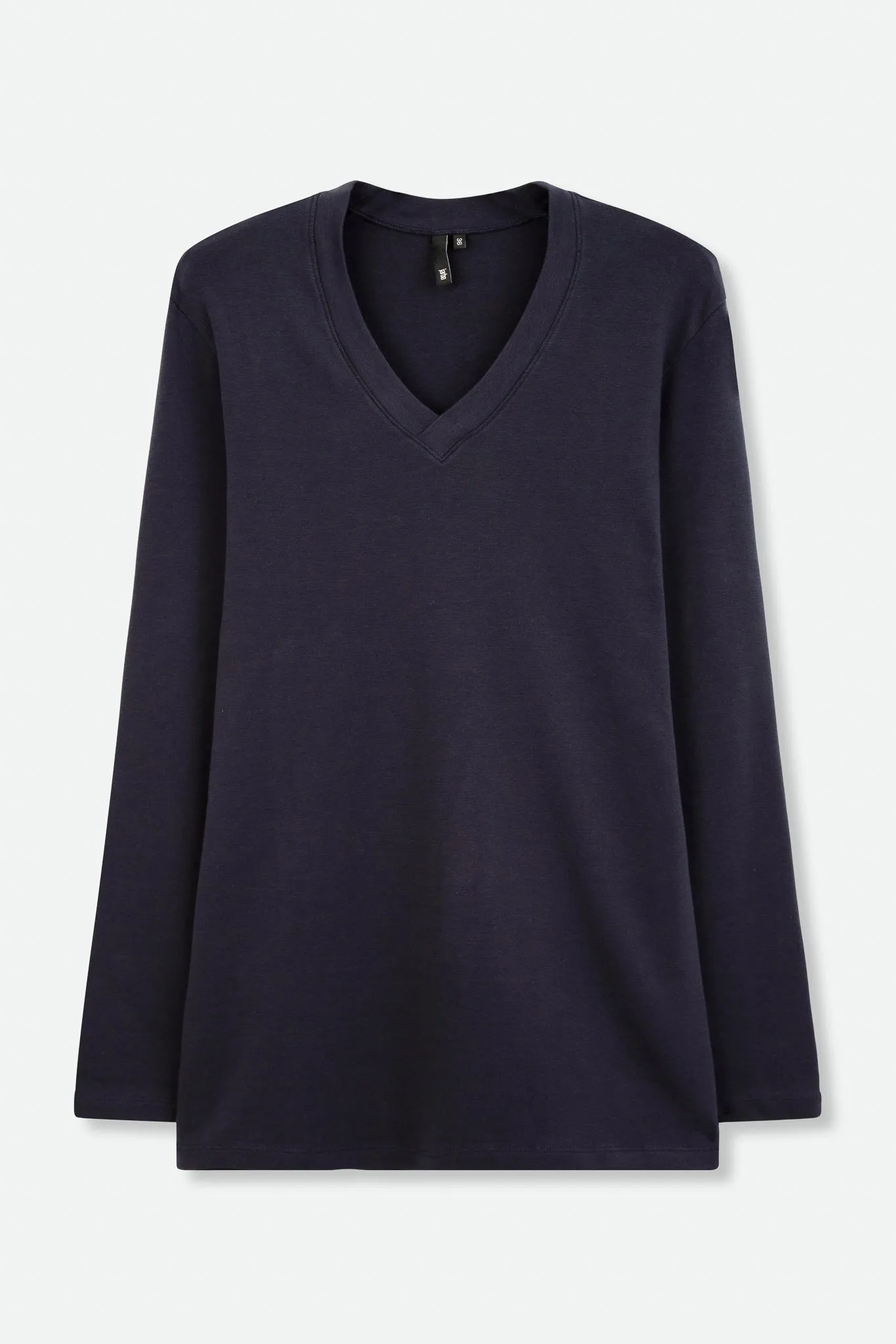 A LINE V NECK LONG SLEEVE IN PIMA COTTON STRETCH free pulse