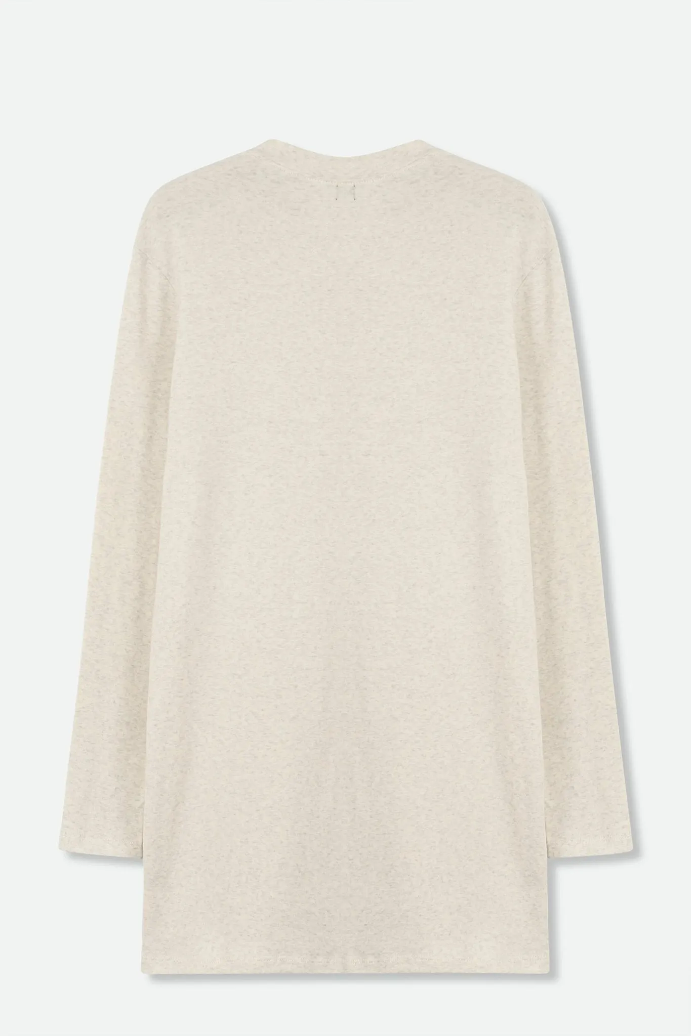 A LINE V NECK LONG SLEEVE TUNIC IN HEATHERED PIMA STRETCH fresh mood