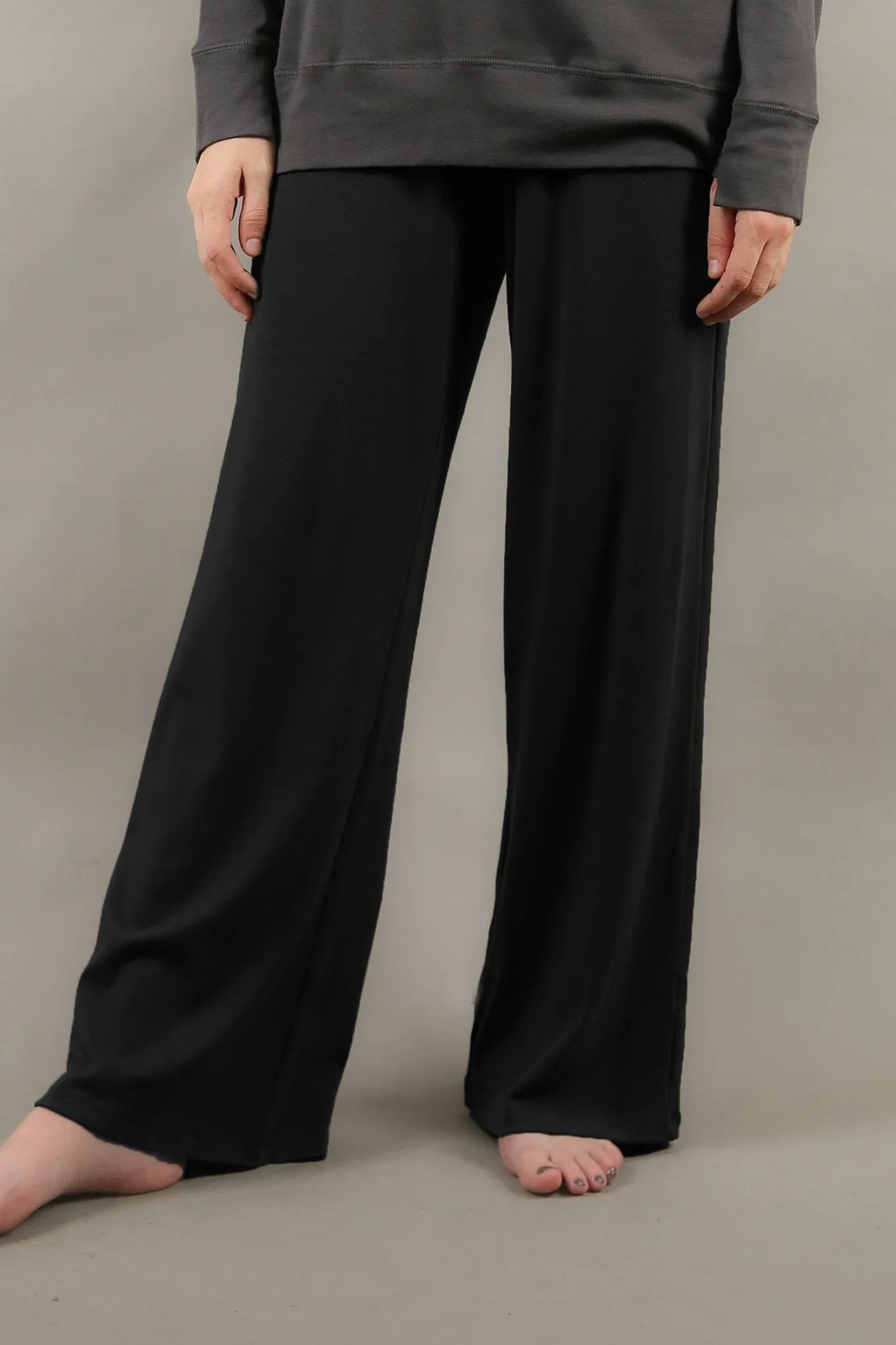 ADDY PIMA COTTON LOUNGE PANT IN BLACK easy slip
