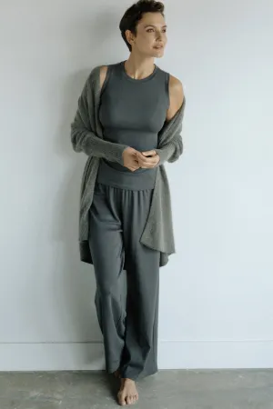 ADDY PIMA COTTON LOUNGE PANT IN CINDER GREY smooth vibe ADDY PIMA COTTON LOUNGE PANT IN CINDER GREY everyday wear
