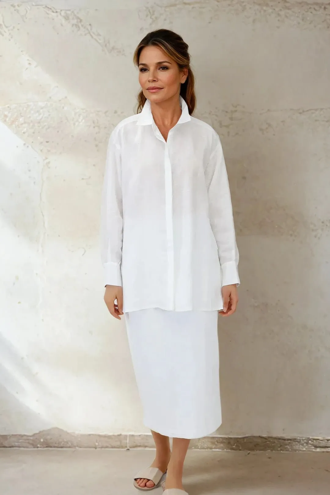 ADRIA SHIRT IN PREMIUM ITALIAN LINEN custom style