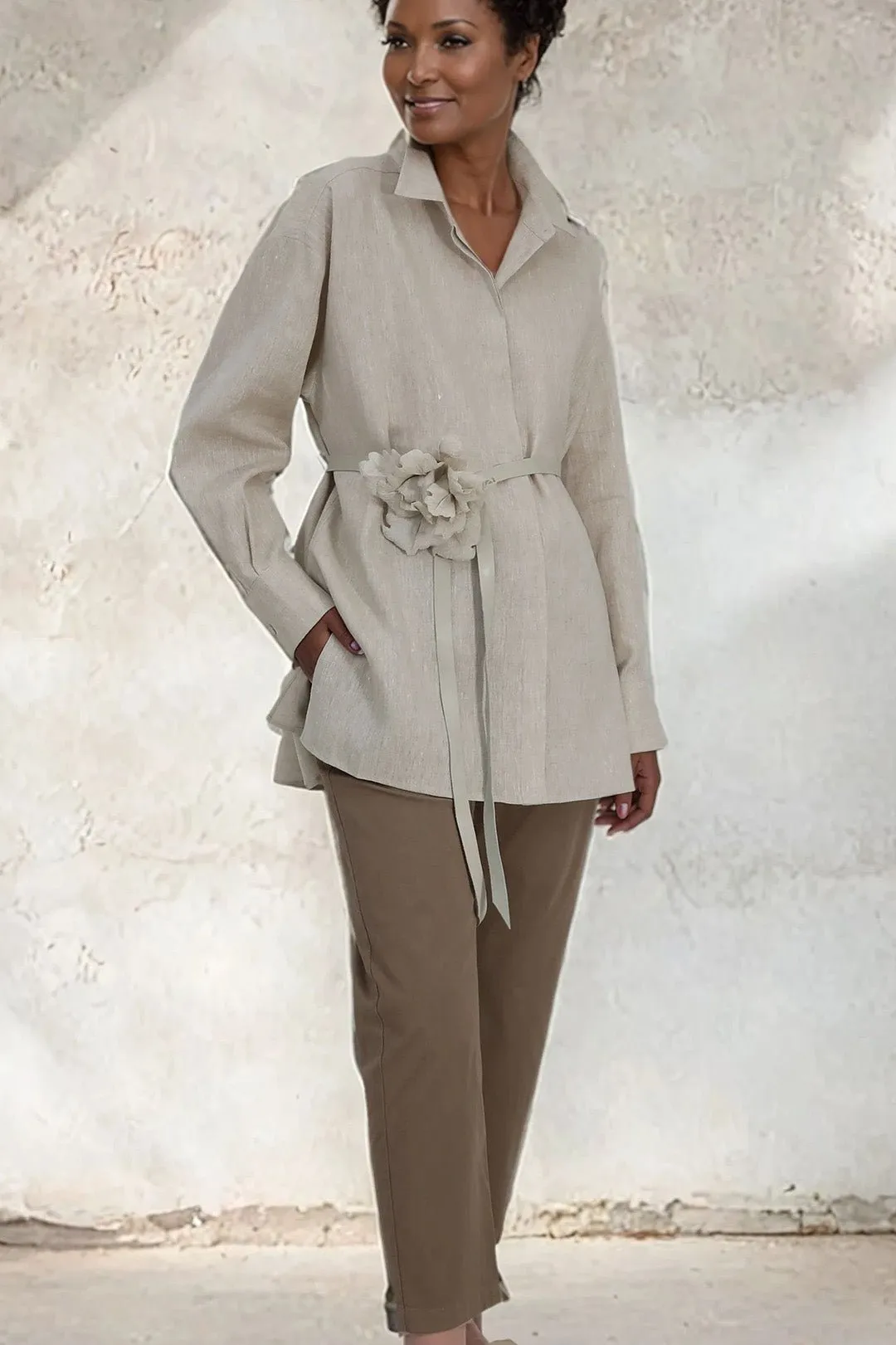 ADRIA SHIRT IN PREMIUM ITALIAN LINEN evening style