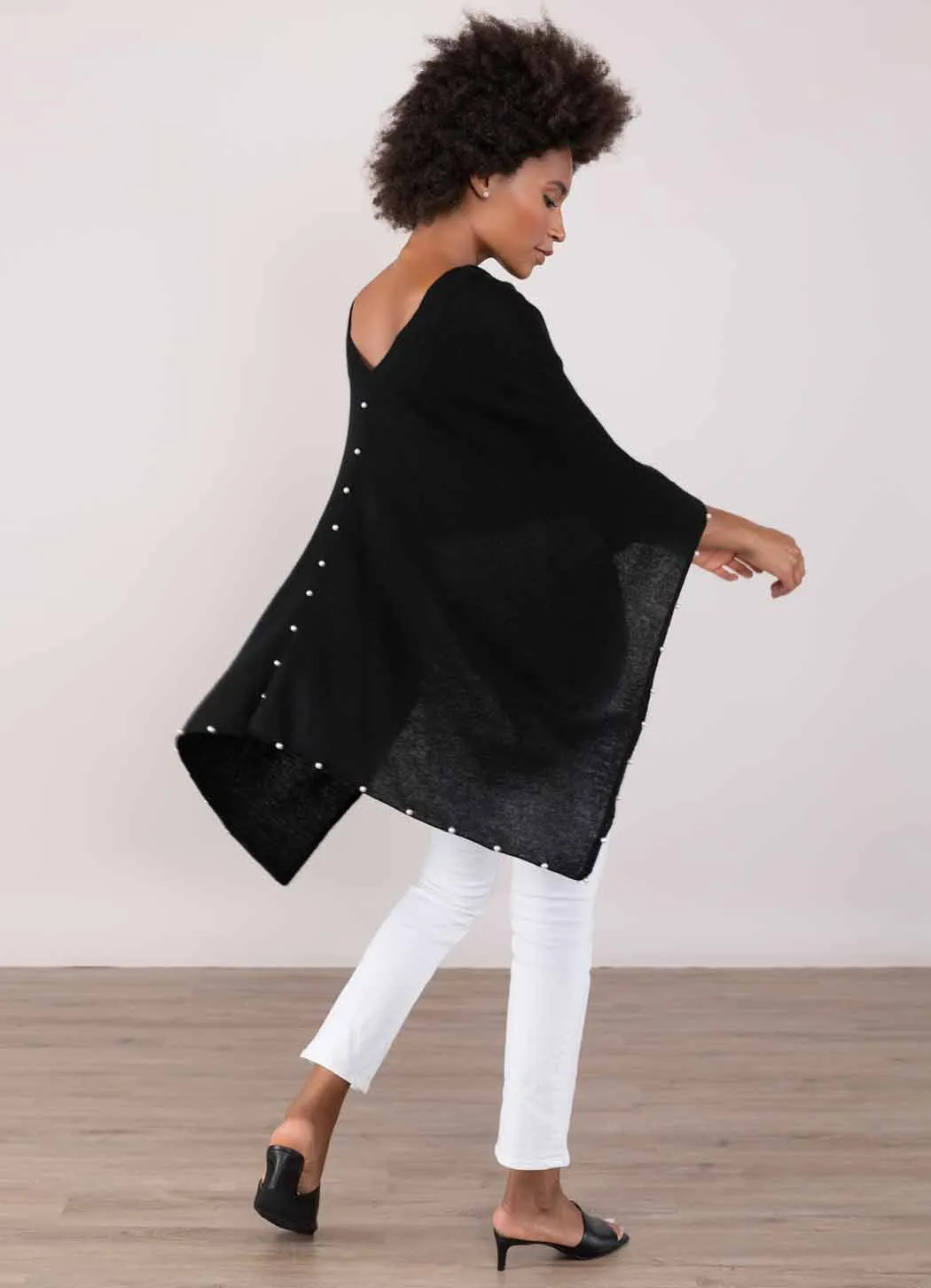 Alashan Cashmere Pearl Trim Topper comfort shell