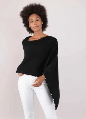Alashan Cashmere Pearl Trim Topper folk culture