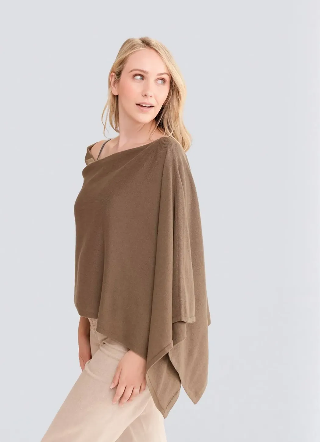 Alashan Cotton Cashmere Poncho deep vibe