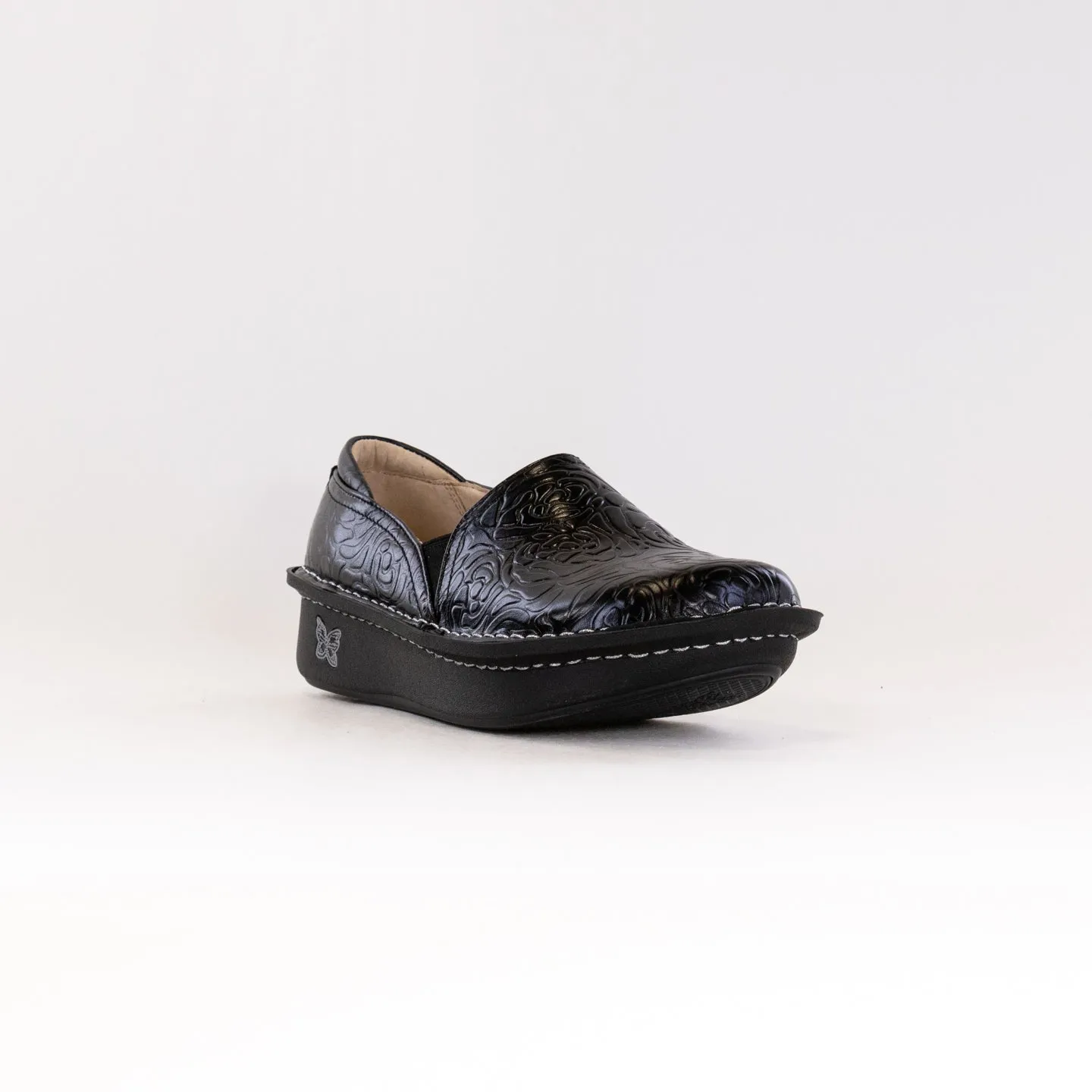 Alegria Debra (Women's) - Black Embossed Rose crowd pleaser