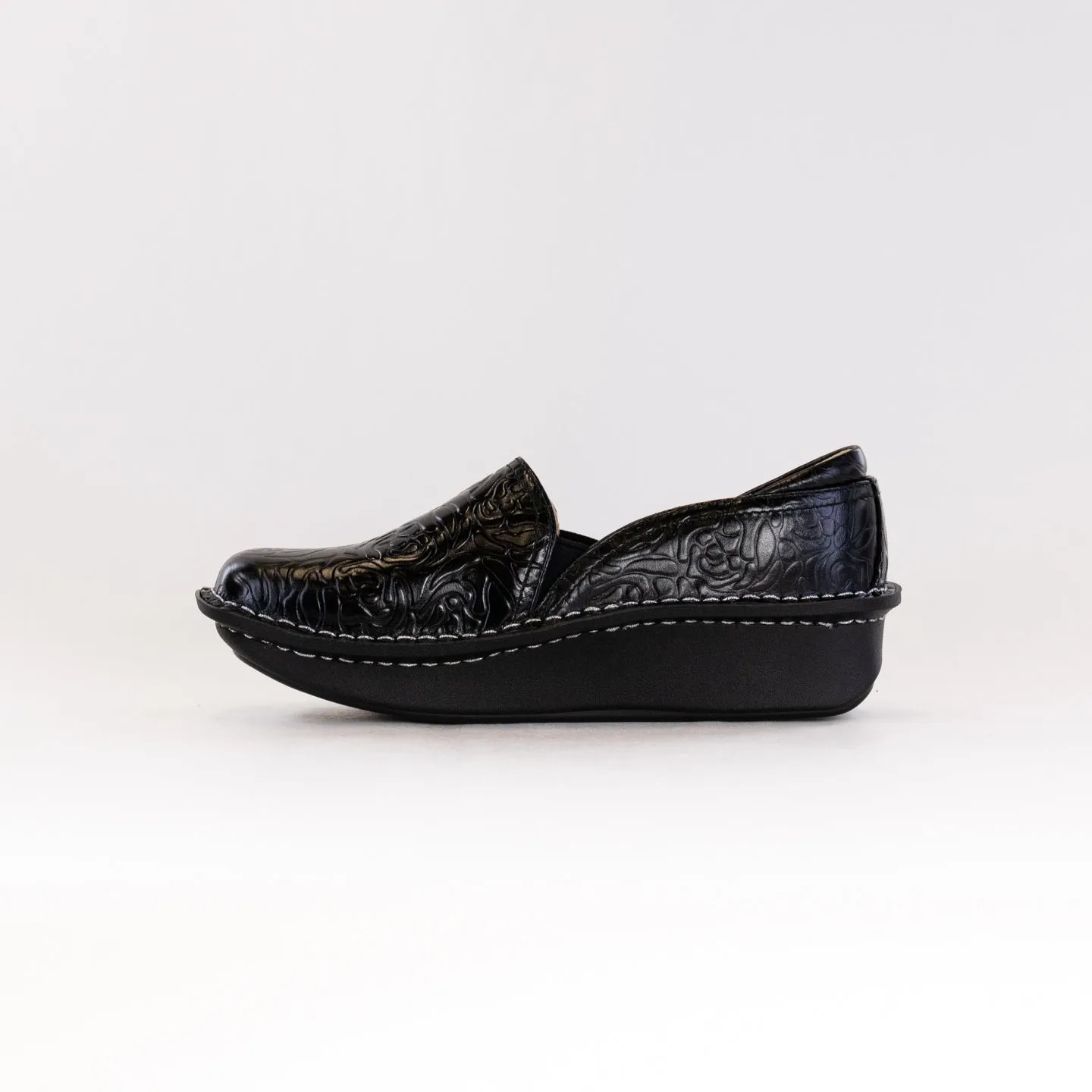 Alegria Debra (Women's) - Black Embossed Rose patterned styles