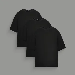 All-Black Heavyweight Crew Drop 3-Pack summer vibe