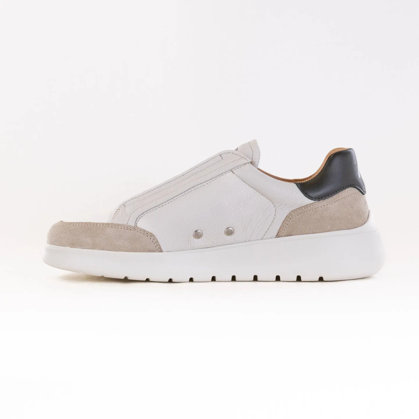 Ambitious Hover Slip-On Sneaker 13721A (Men's) - Beige Leather Combi eco-friendly materials