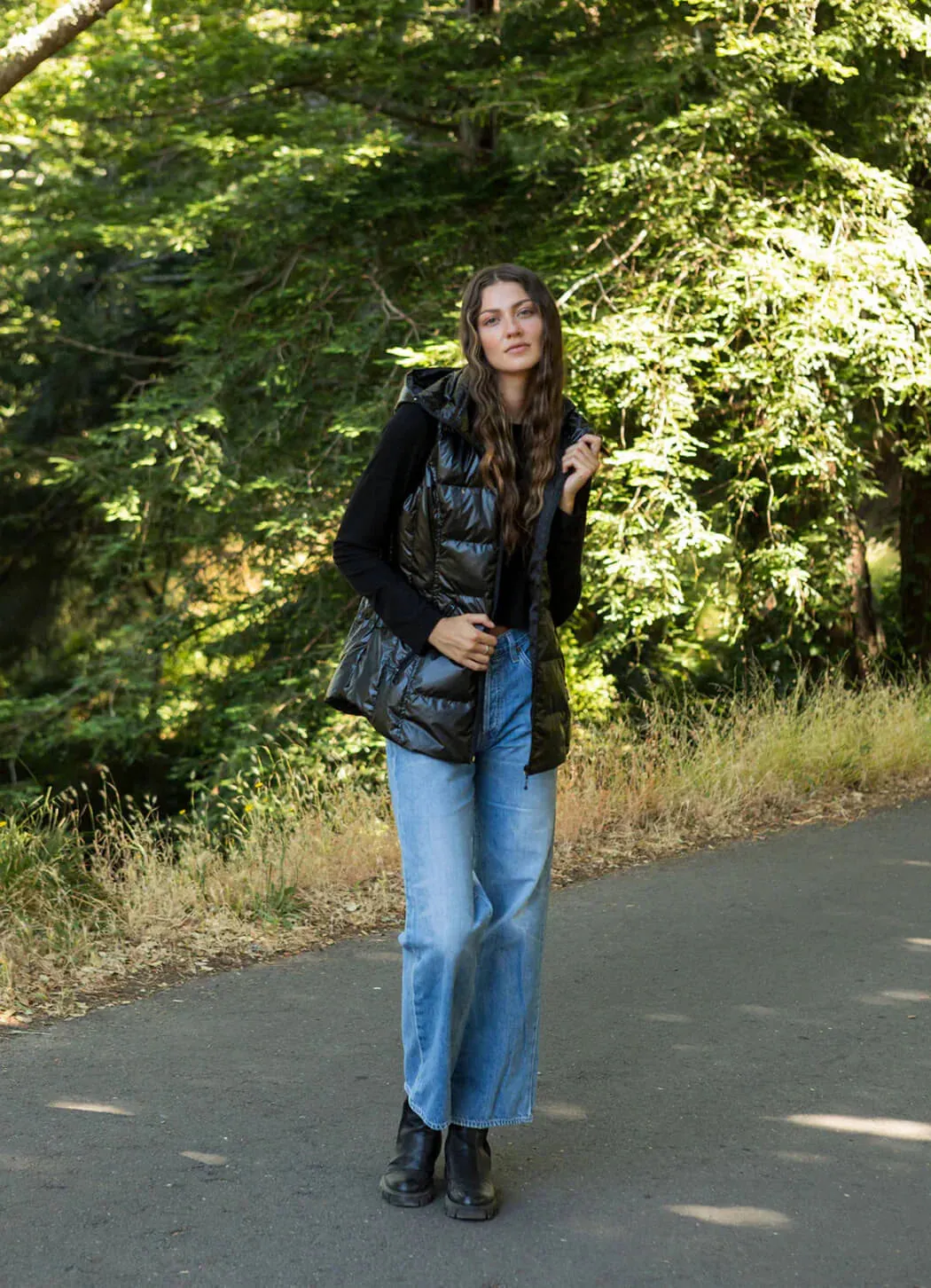 Anorak Cosmic Metallic Hooded Down Vest tempo switch
