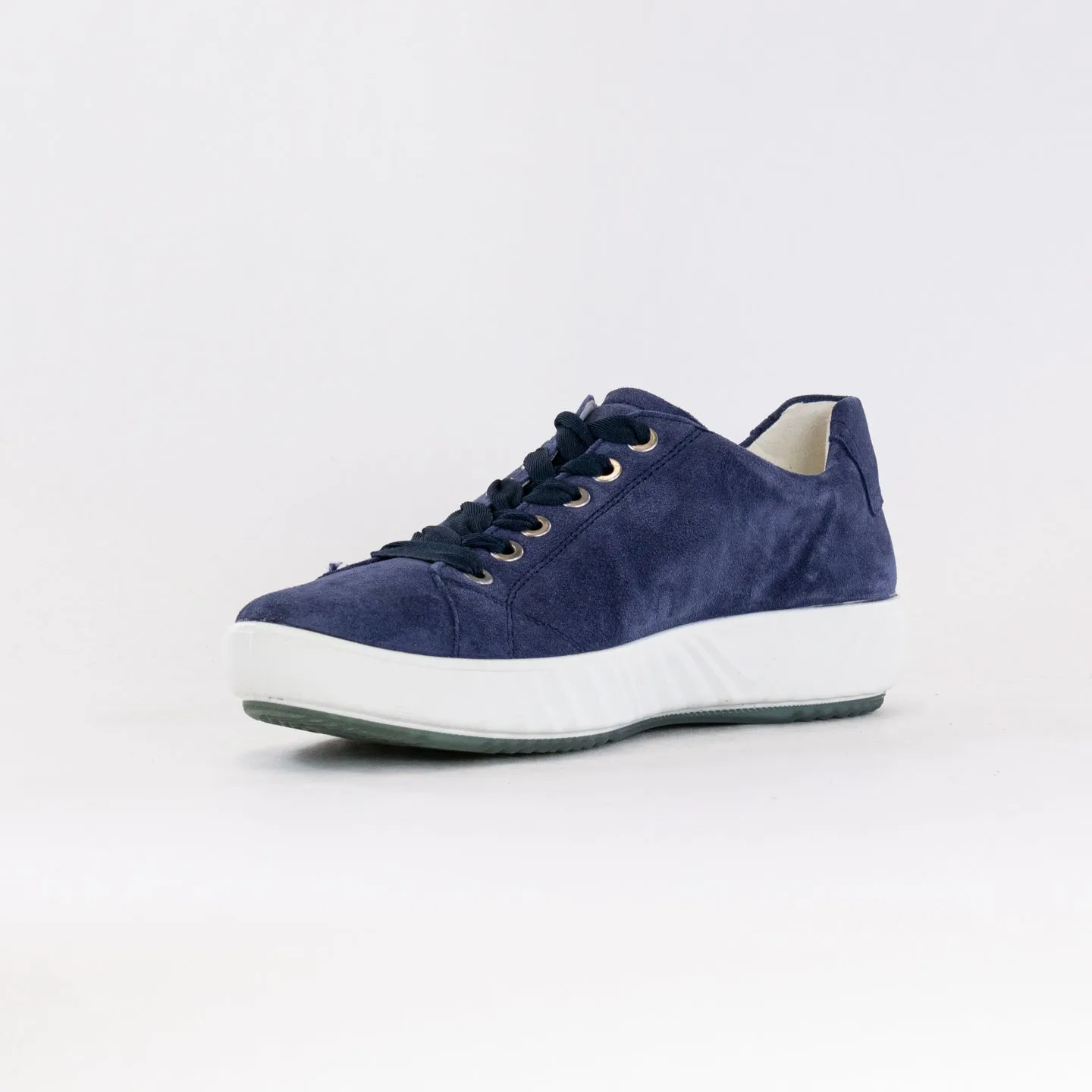 Ara Alexandria Lace Up Sneaker (Women's) - Indigo Suede travel pair