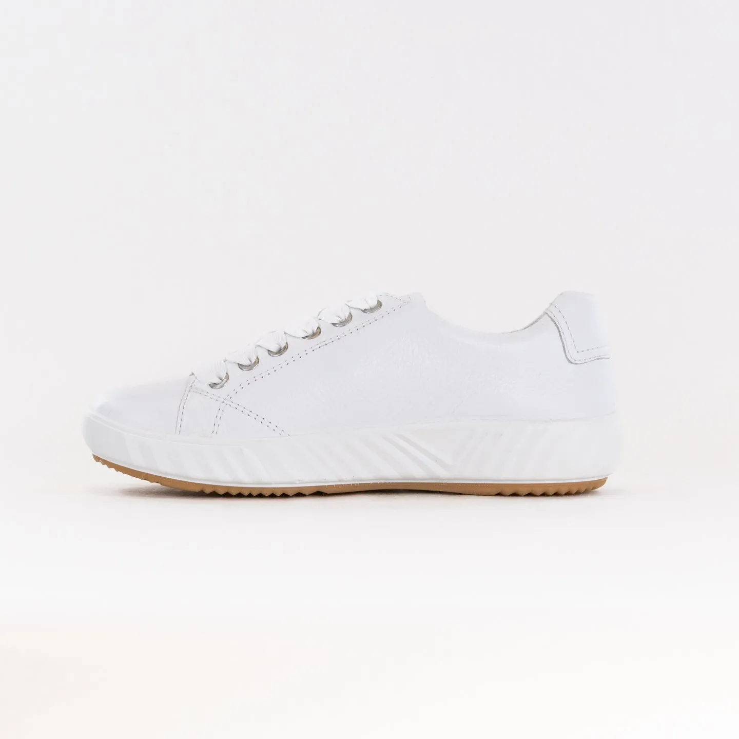 Ara Alexandria Lace Up Sneaker (Women's) - White Leather harsh ground