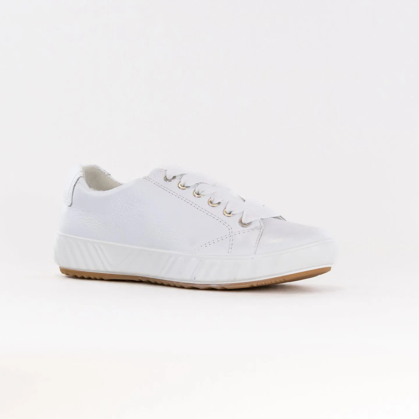 Ara Alexandria Lace Up Sneaker (Women's) - White Leather tough roads