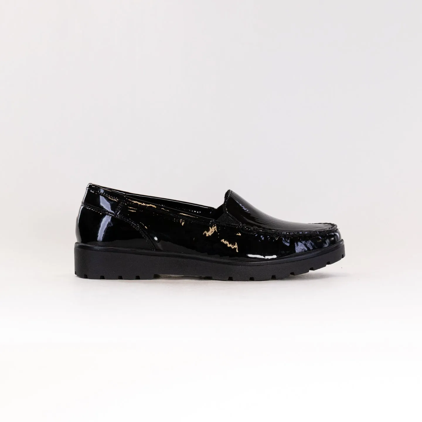 ARA Dewitt Loafer (Women's) - Black Patent mood lifter