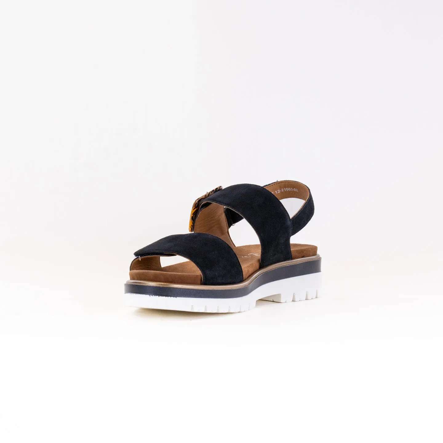 Ara Marbella Women's Triple Adjustable Sandal (Women's) - Navy Kid Suede Beach Ease