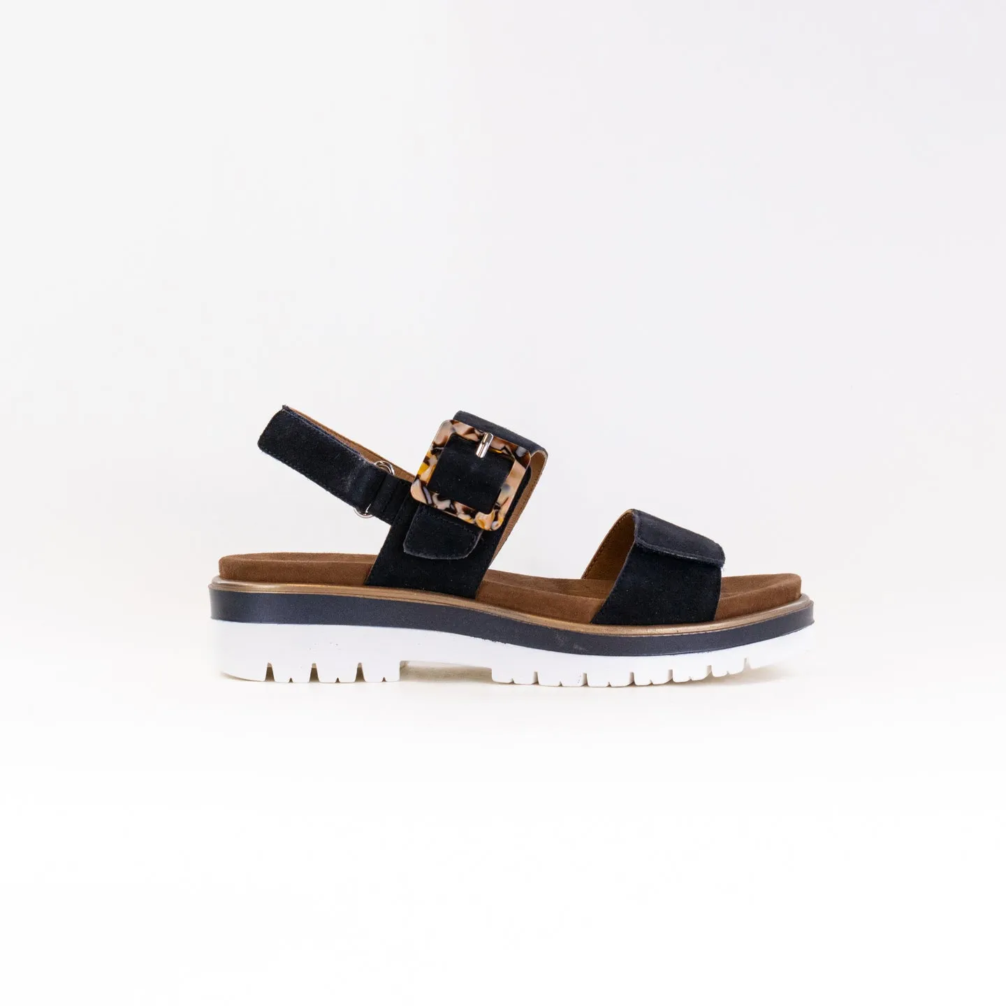 Ara Marbella Women's Triple Adjustable Sandal (Women's) - Navy Kid Suede Style Calm