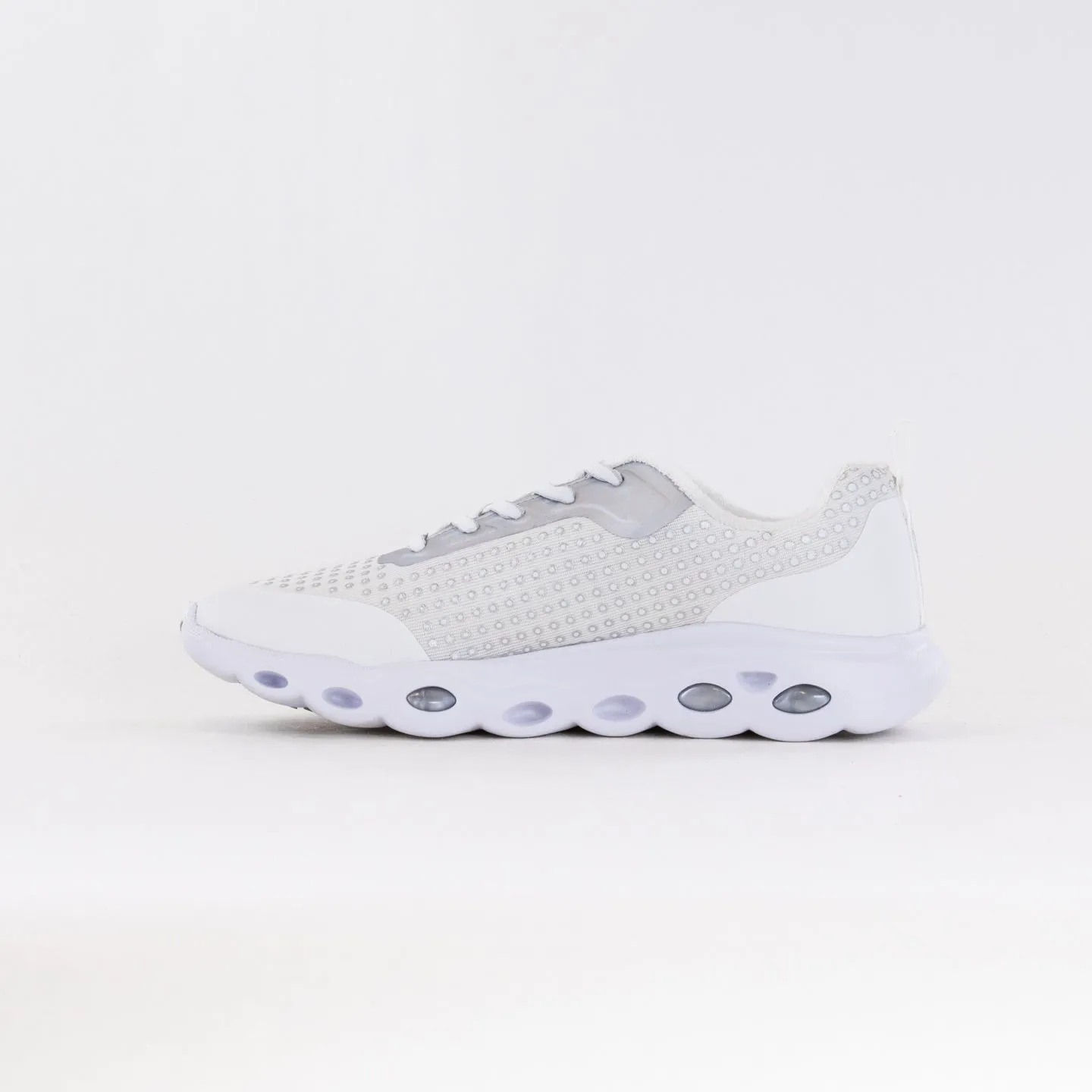 Ara Montclair Memory Foam Lace Up Sneaker (Women's) - White/Silver gear flow