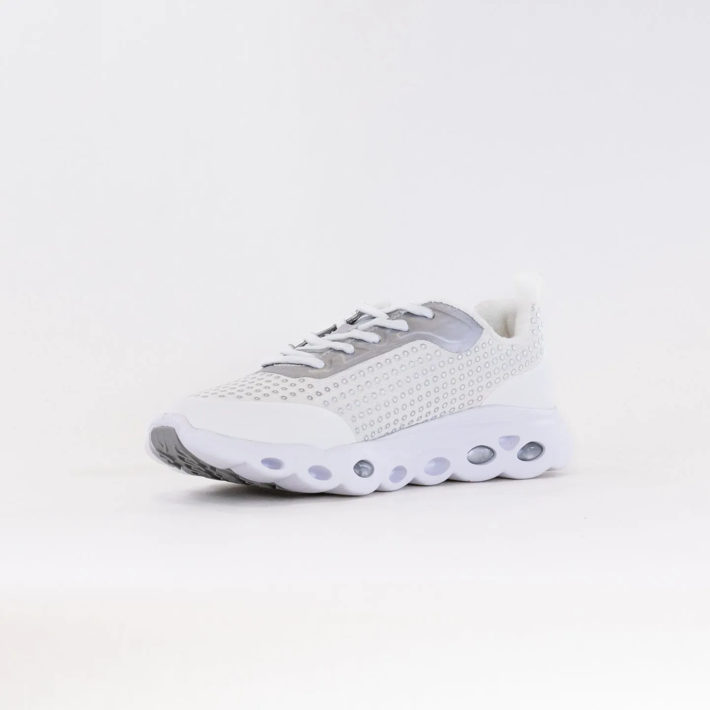 Ara Montclair Memory Foam Lace Up Sneaker (Women's) - White/Silver active base