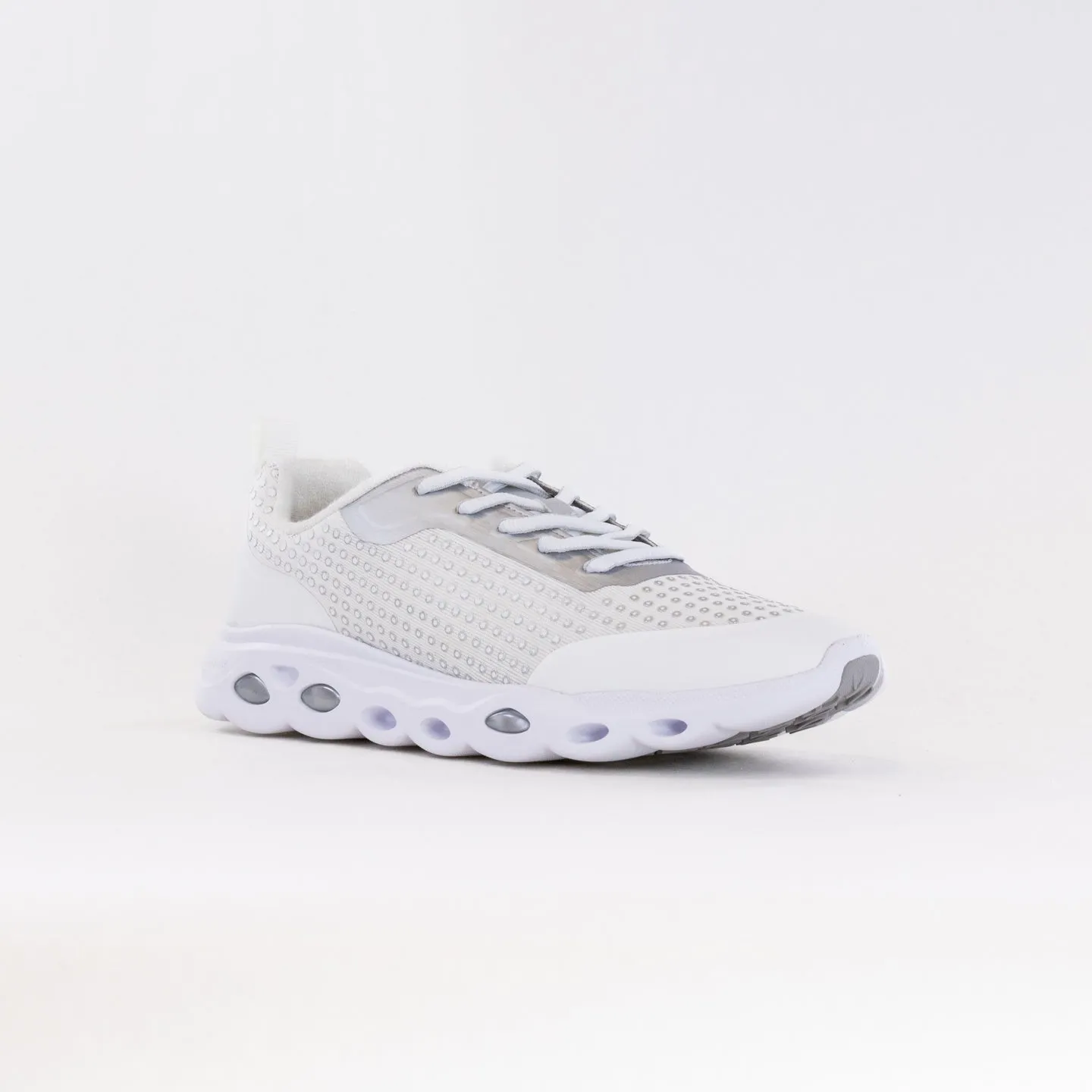 Ara Montclair Memory Foam Lace Up Sneaker (Women's) - White/Silver spring vibe