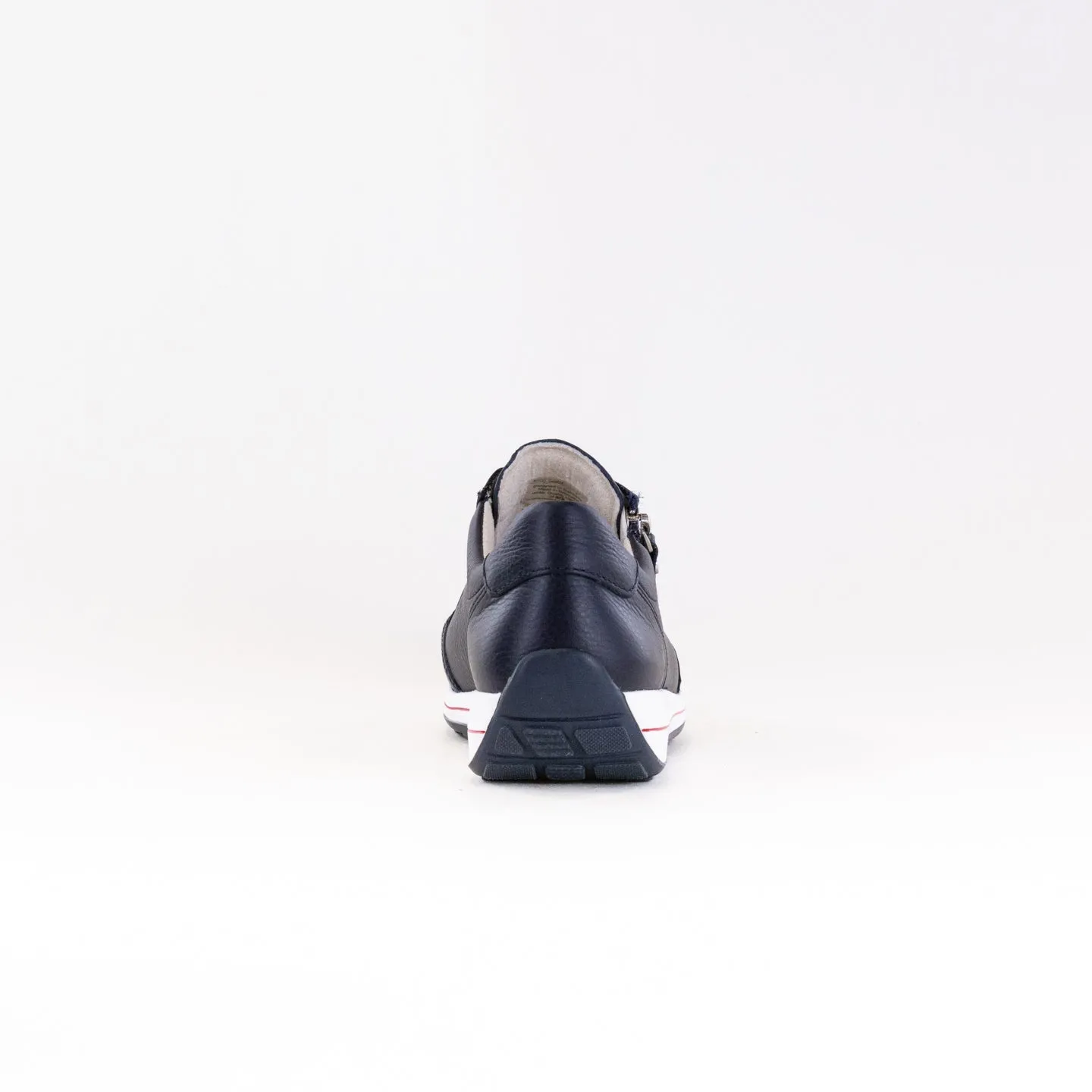Ara Ollie Side Zip Lace Sneaker (Women's) - Navy Leather outdoor grip