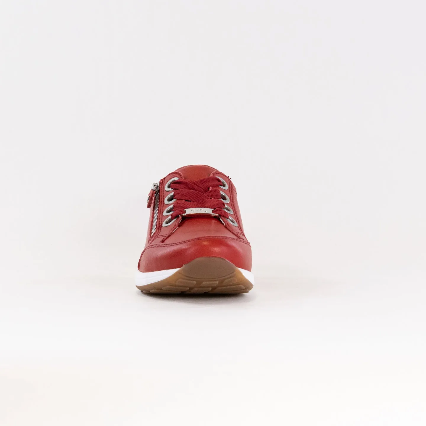 Ara Ollie Side Zip Lace Sneaker (Women's) - Red Leather step control