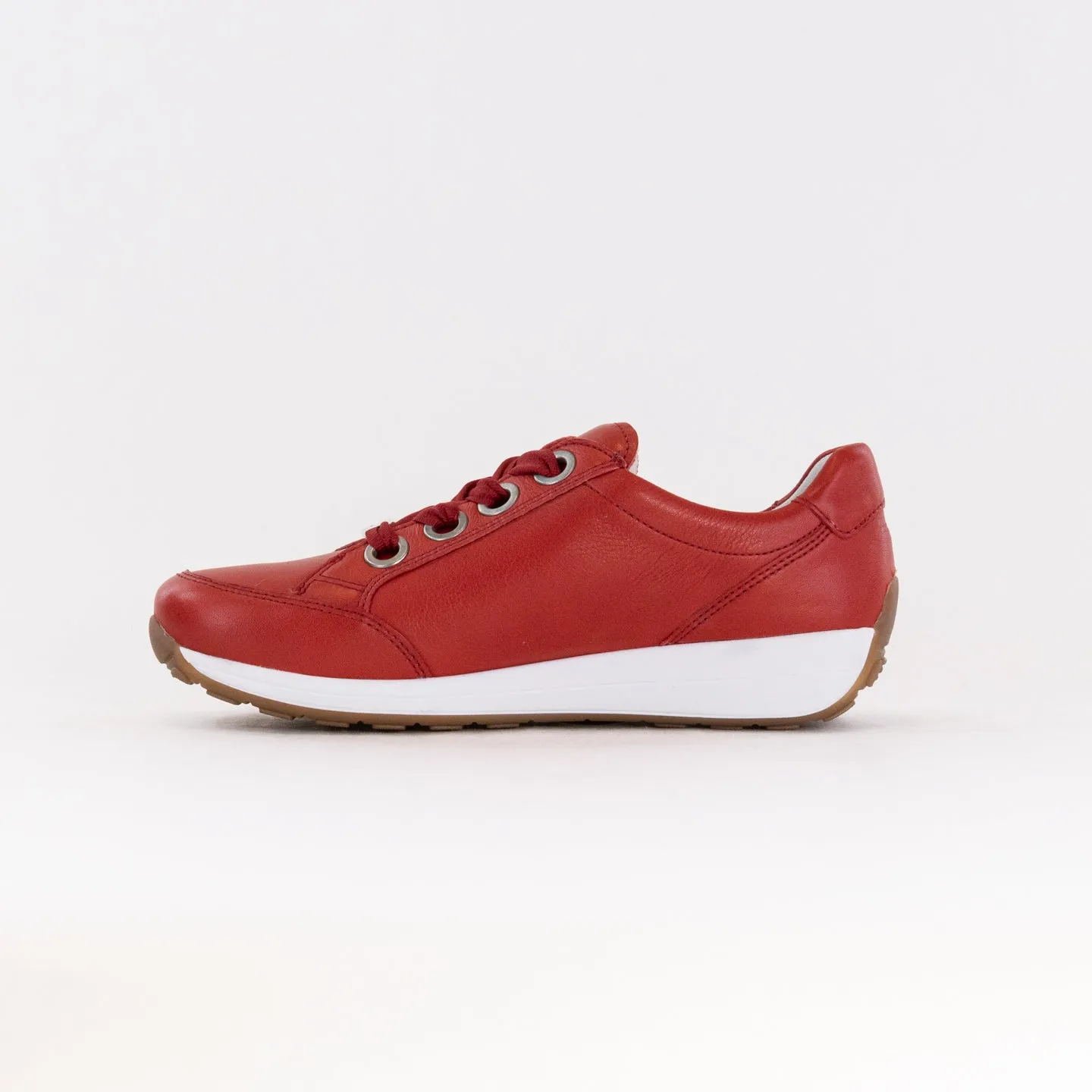 Ara Ollie Side Zip Lace Sneaker (Women's) - Red Leather dust proof