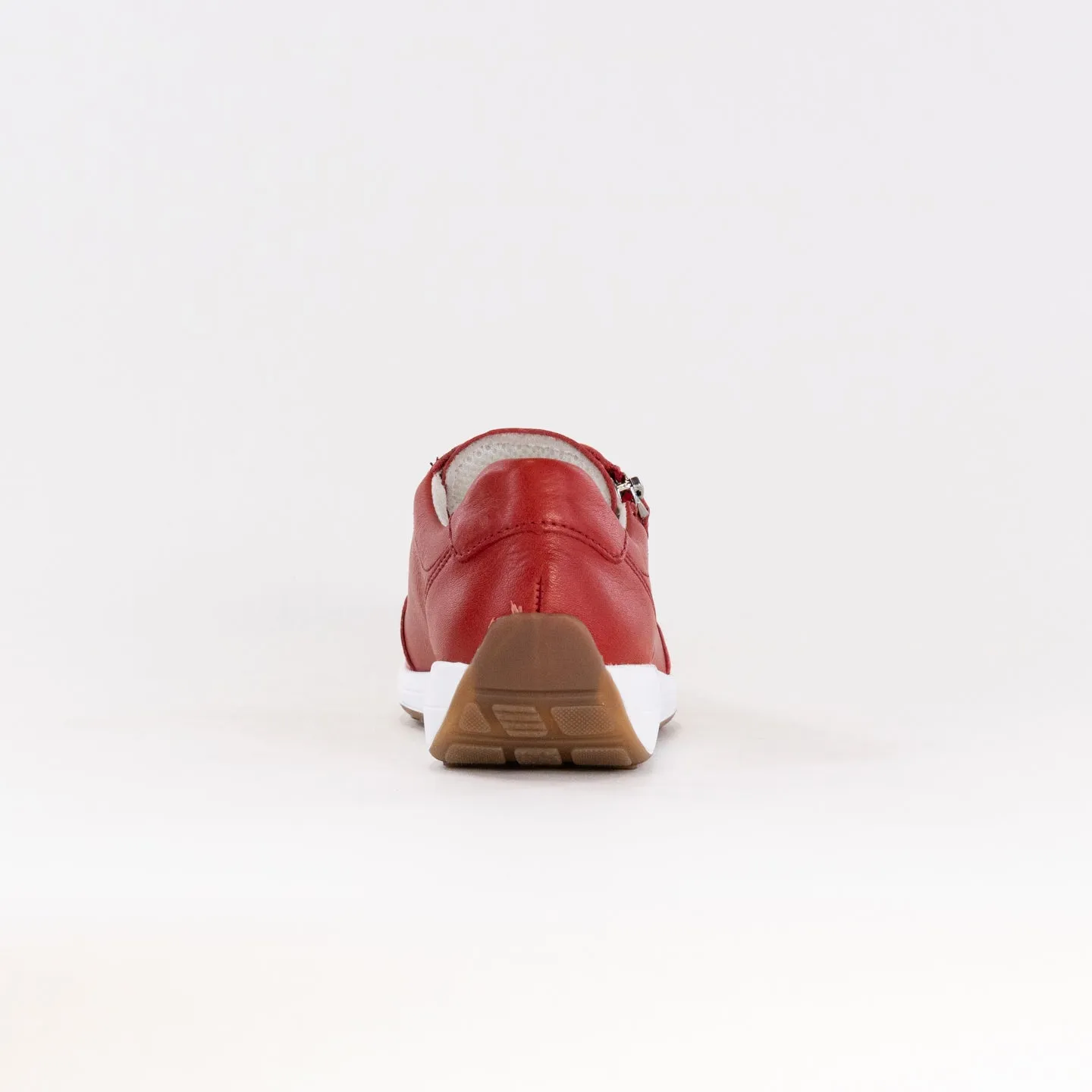 Ara Ollie Side Zip Lace Sneaker (Women's) - Red Leather dry hike