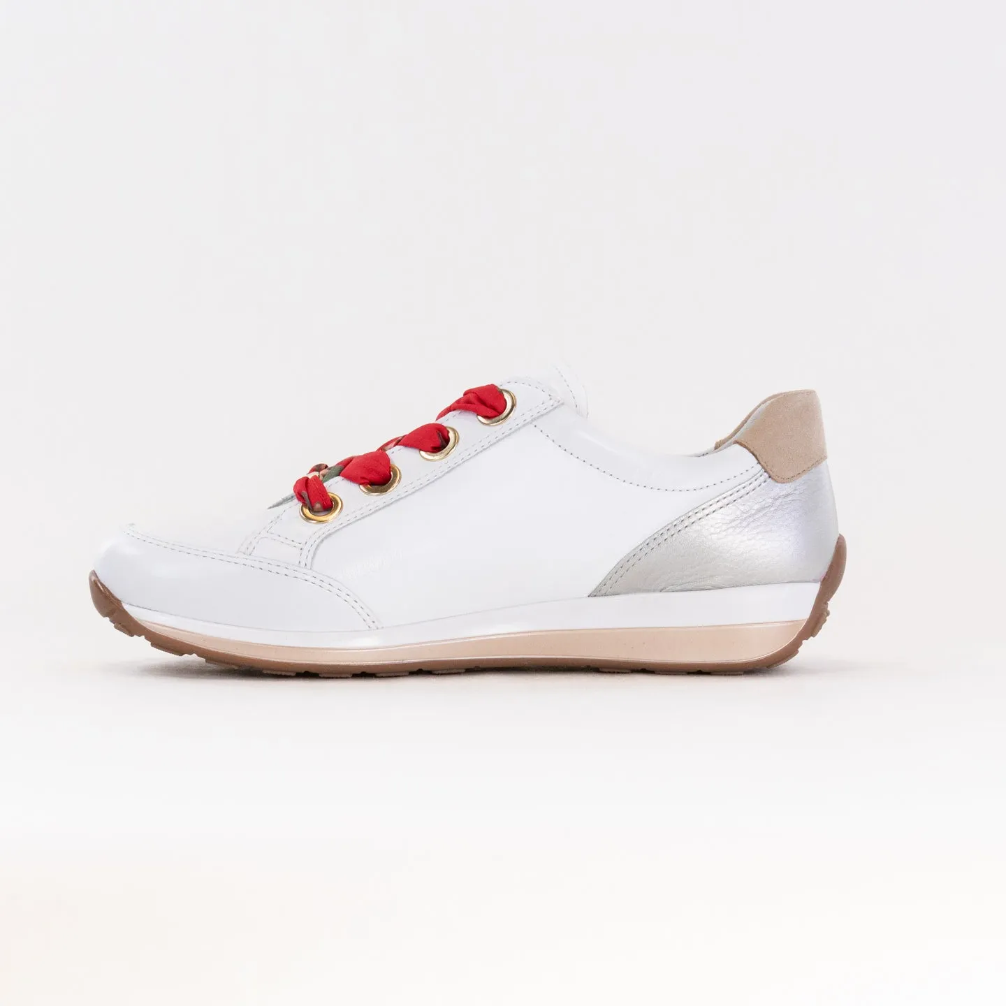 Ara Ollie Size Zip Lace Sneaker (Women's) - White/Silver chill proof