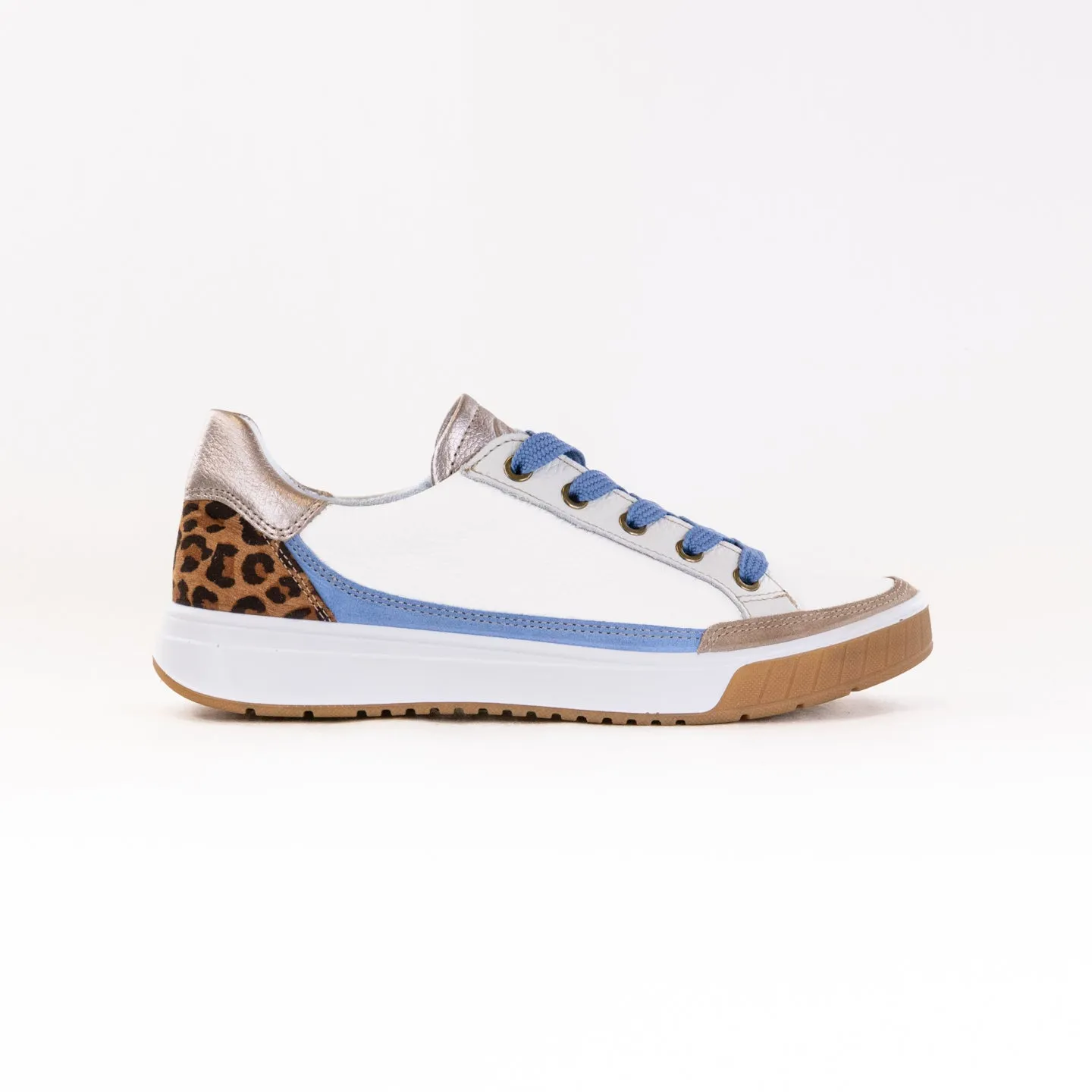 ARA Rio Rom 2.0 (Women's) - Cream/Blue/Leopard support zone