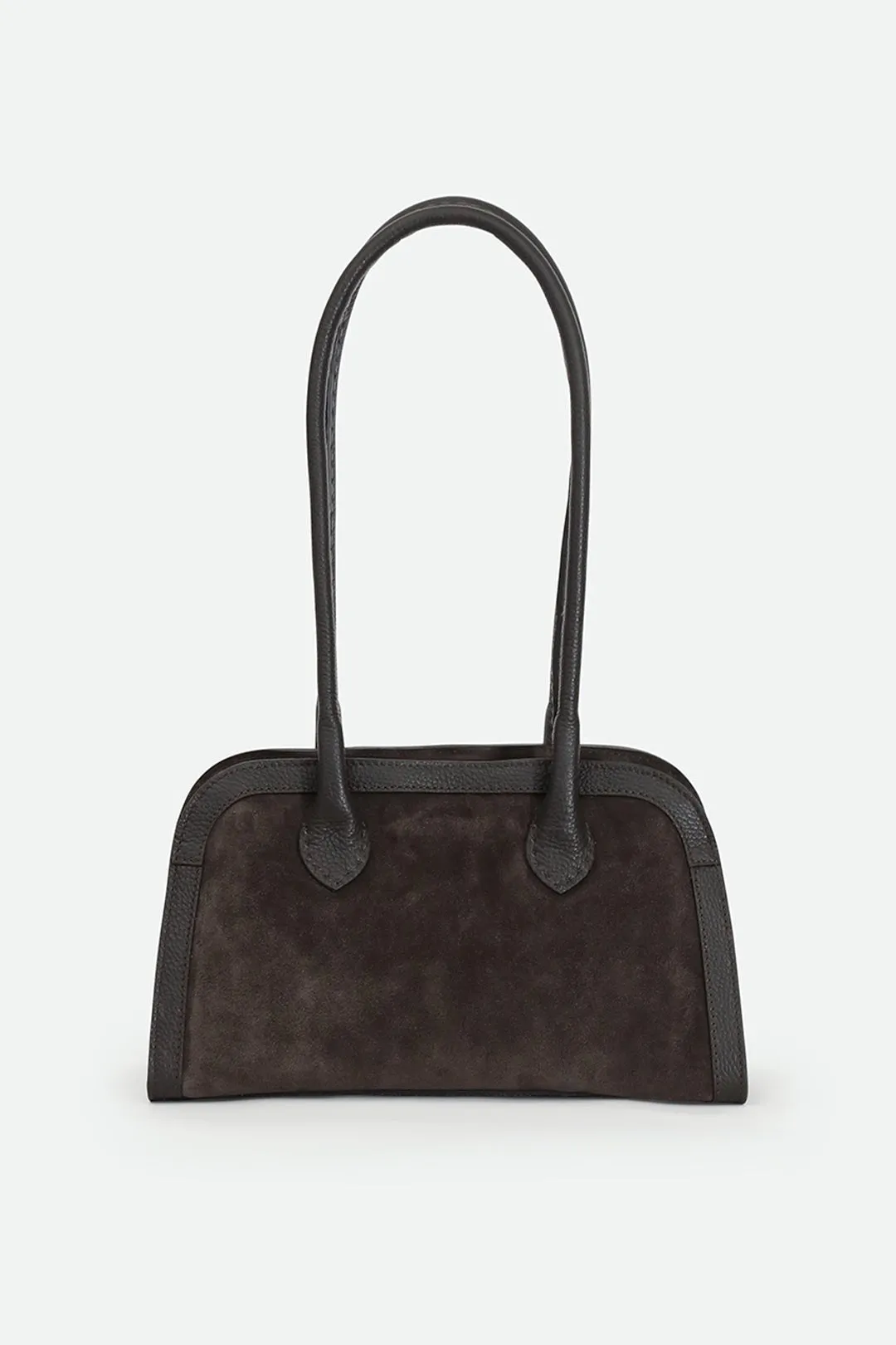 ARDEN 12 BAG IN ITALIAN SUEDE GREYHOUND-GREY standout piece