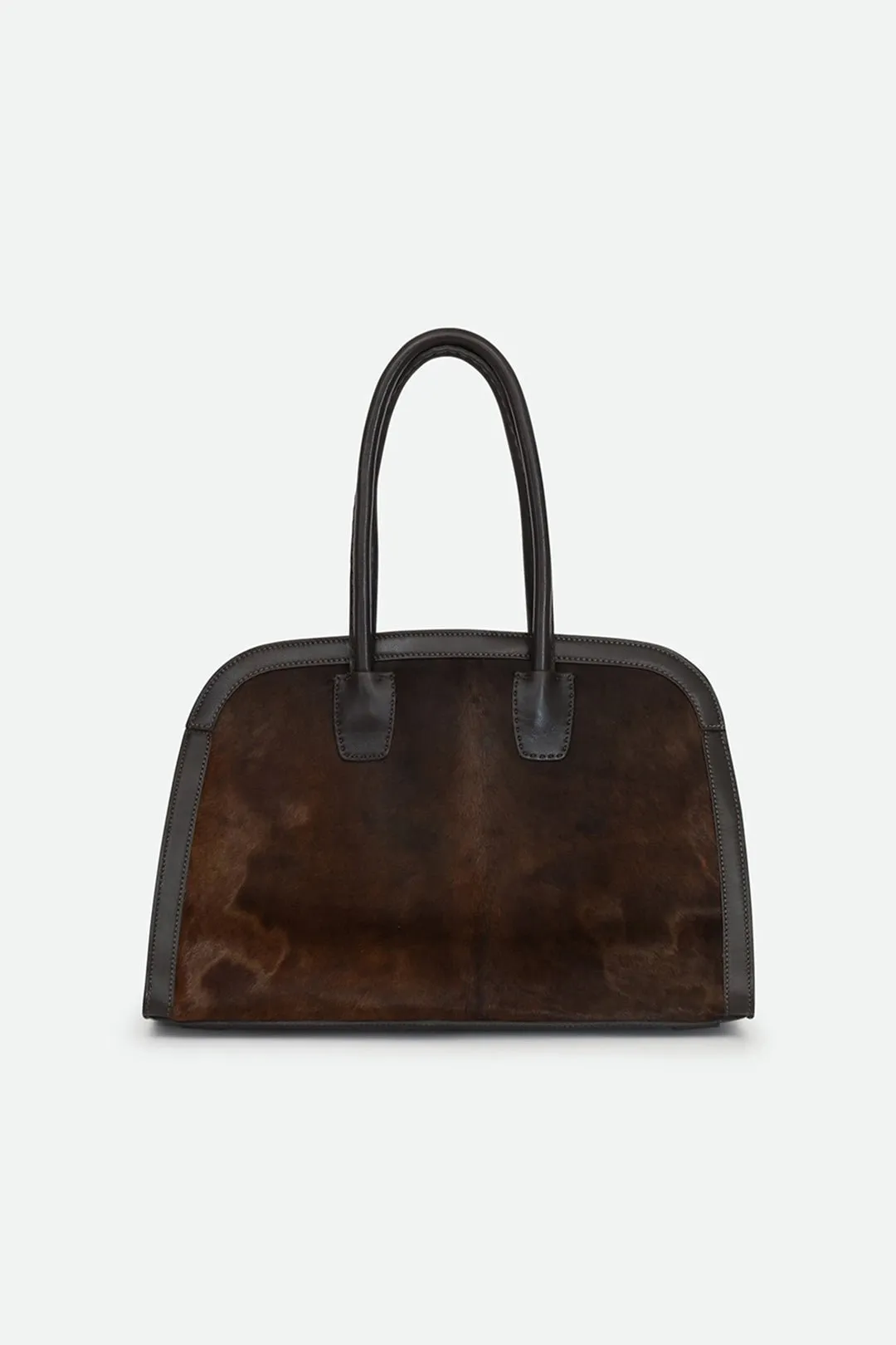 ARDEN 15 BAG IN ITALIAN BRINDLED HAIRCALF TRIM DETAIL classic tone