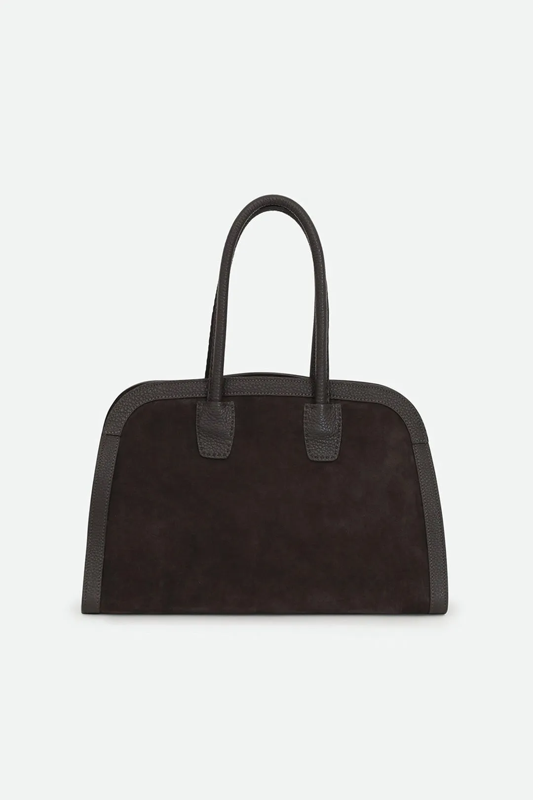 ARDEN 15 BAG IN ITALIAN SUEDE GREYHOUND-GREY adaptive look