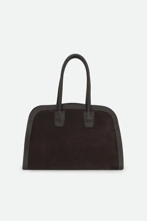 ARDEN 15 BAG IN ITALIAN SUEDE GREYHOUND-GREY adaptive look