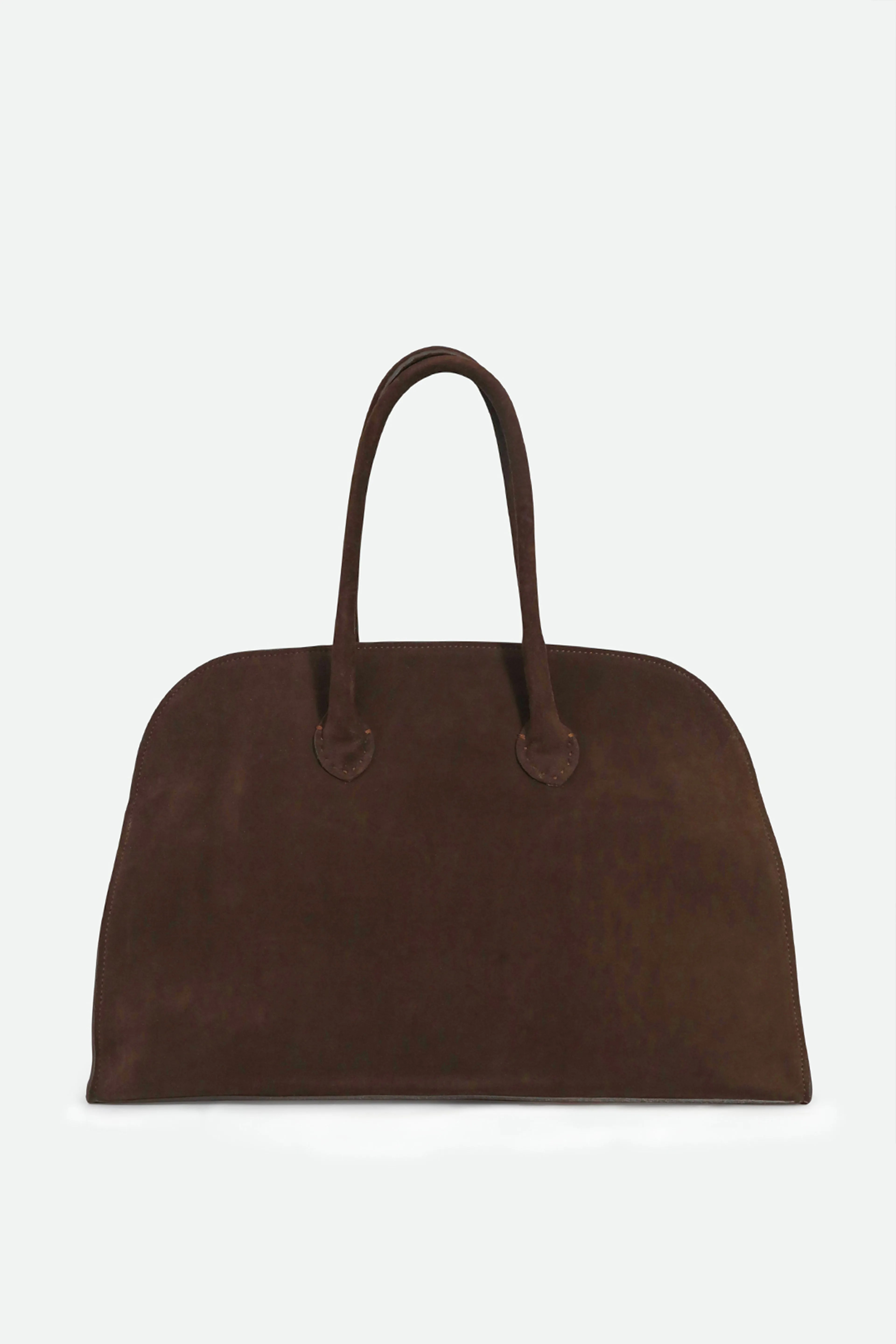 ARDEN HANDBAG IN ITALIAN SUEDE DARK BROWN cool gear