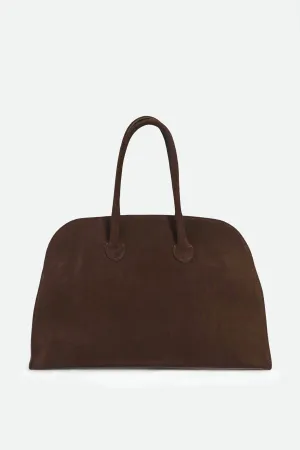 ARDEN HANDBAG IN ITALIAN SUEDE DARK BROWN comfort fit ARDEN HANDBAG IN ITALIAN SUEDE DARK BROWN cool gear