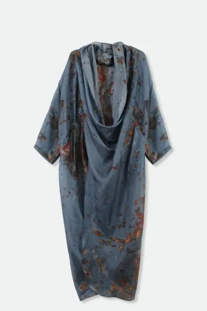 ATHENA CAPE WRAP IN PRINTED SILK MARBLED EARTH urban breeze ATHENA CAPE WRAP IN PRINTED SILK MARBLED EARTH street mood
