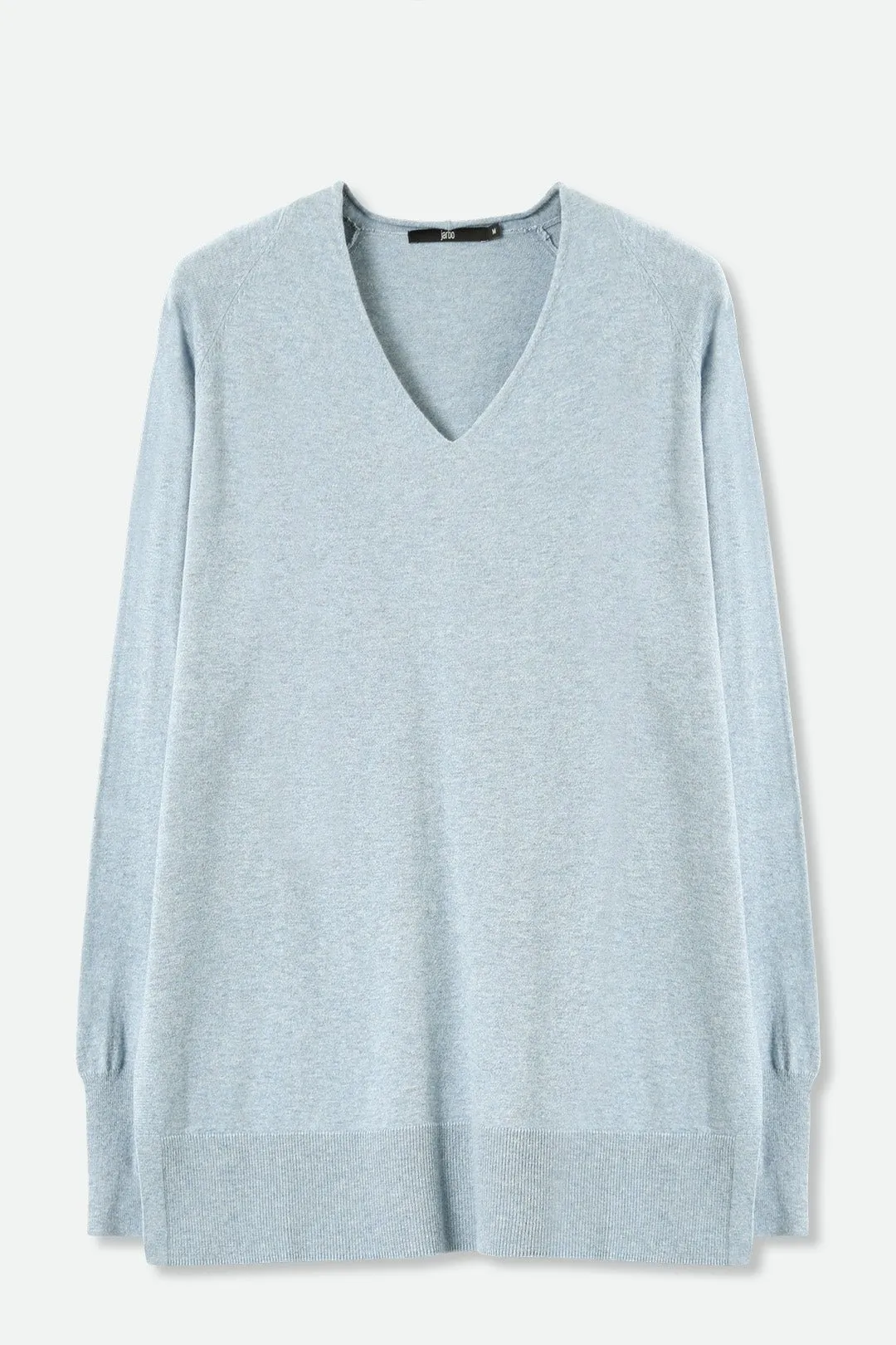 AVERY V NECK TUNIC IN DOUBLE KNIT PIMA COTTON stretchable body