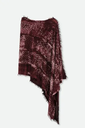 BALI IN HAND DYED CARRIAGI CASHMERE FRINGE PLUM BREEZE effortless charm