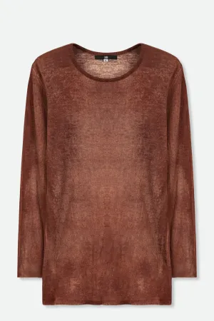 BASILE CREW IN HAND-DYED LIGHTWEIGHT CASHMERE comfort ritual BASILE CREW IN HAND-DYED LIGHTWEIGHT CASHMERE comfort choice