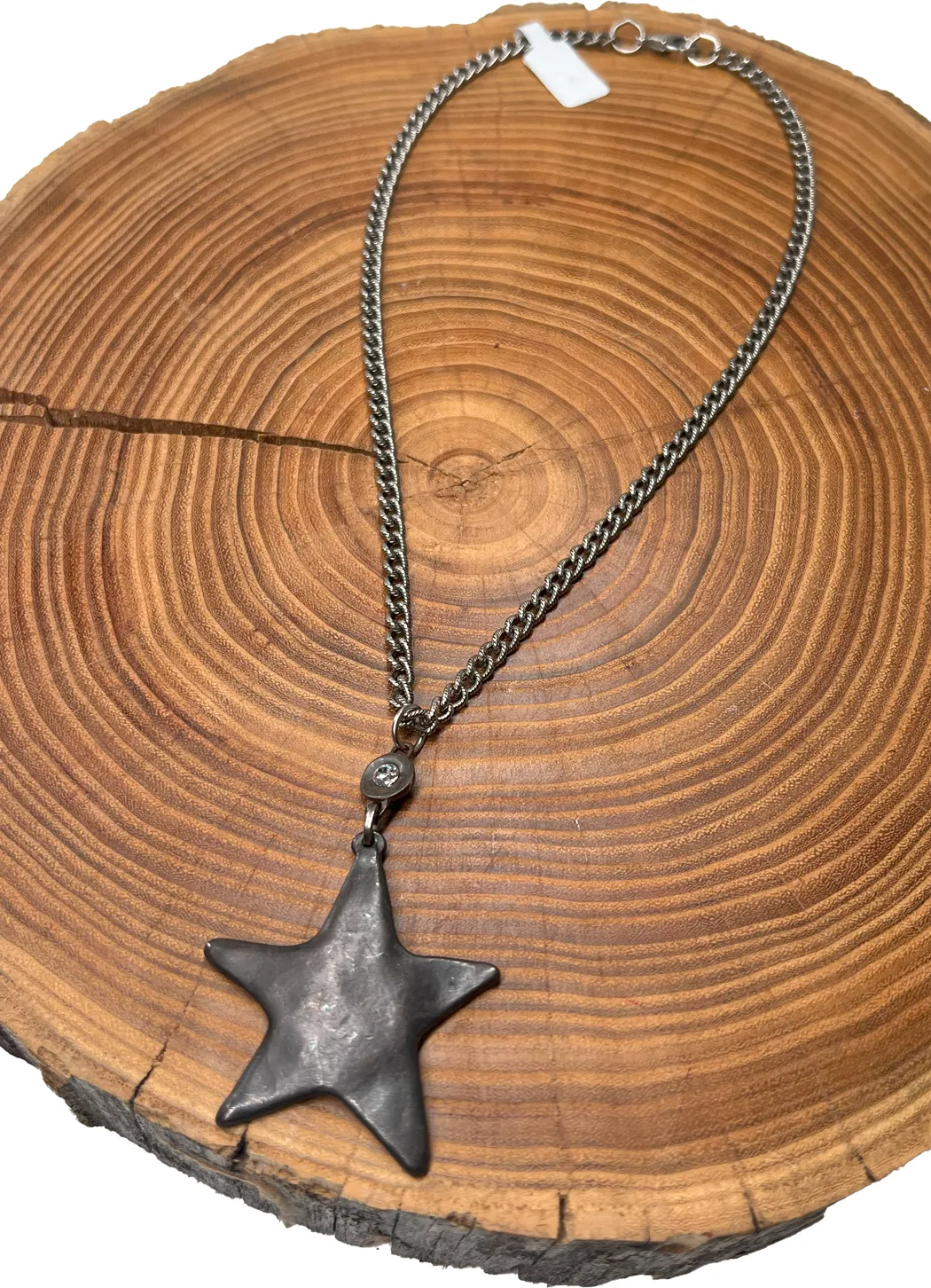 Belle Via Jewelry Hammered Star Necklace lucky token
