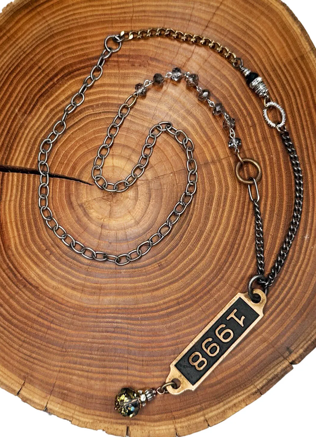 Belle Via Jewelry Vintage Locker Tag Necklace classic style