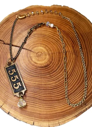 Belle Via Jewelry Vintage Locker Tag Necklace stylish edge