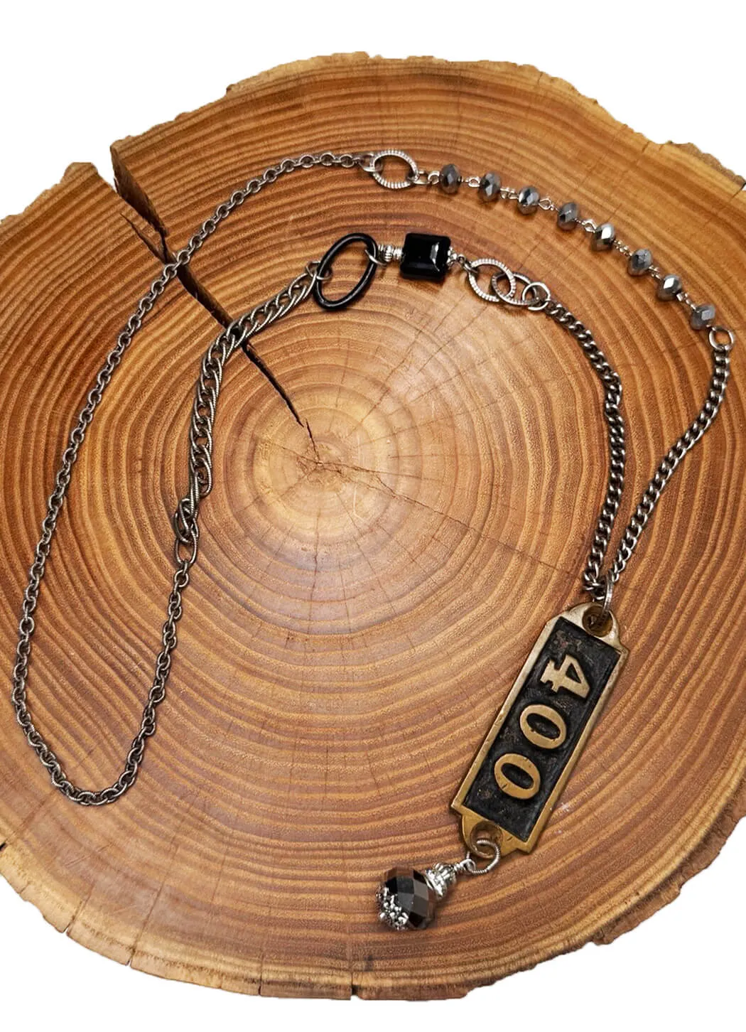 Belle Via Jewelry Vintage Locker Tag Necklace art love