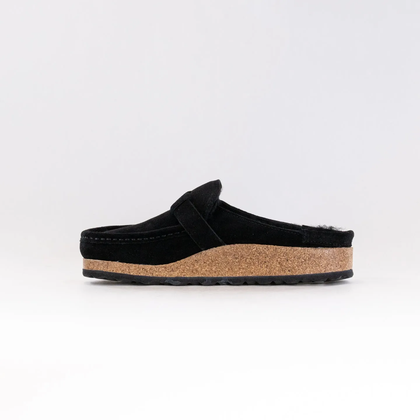 Birkenstock Buckley Shearling (Women's) - Black earth walk