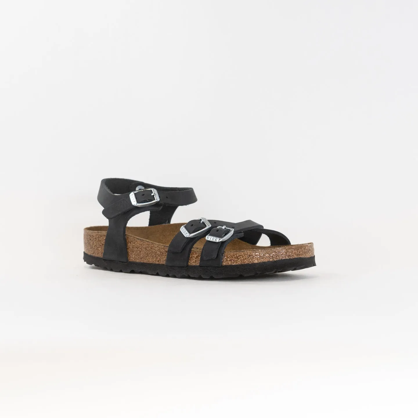 Birkenstock Kumba (Women's) - Black Oiled Leather Laid Back