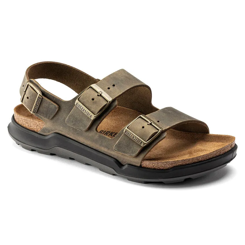 Birkenstock Milano Rugged (Men's) - Faded Khaki Feet Whisper