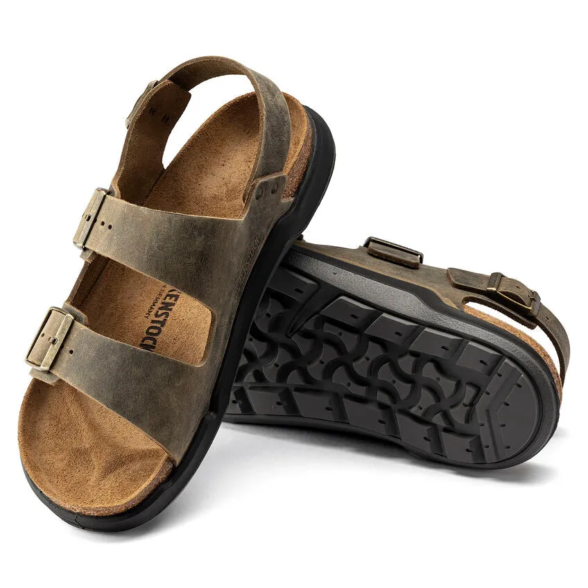 Birkenstock Milano Rugged (Men's) - Faded Khaki Free Ground