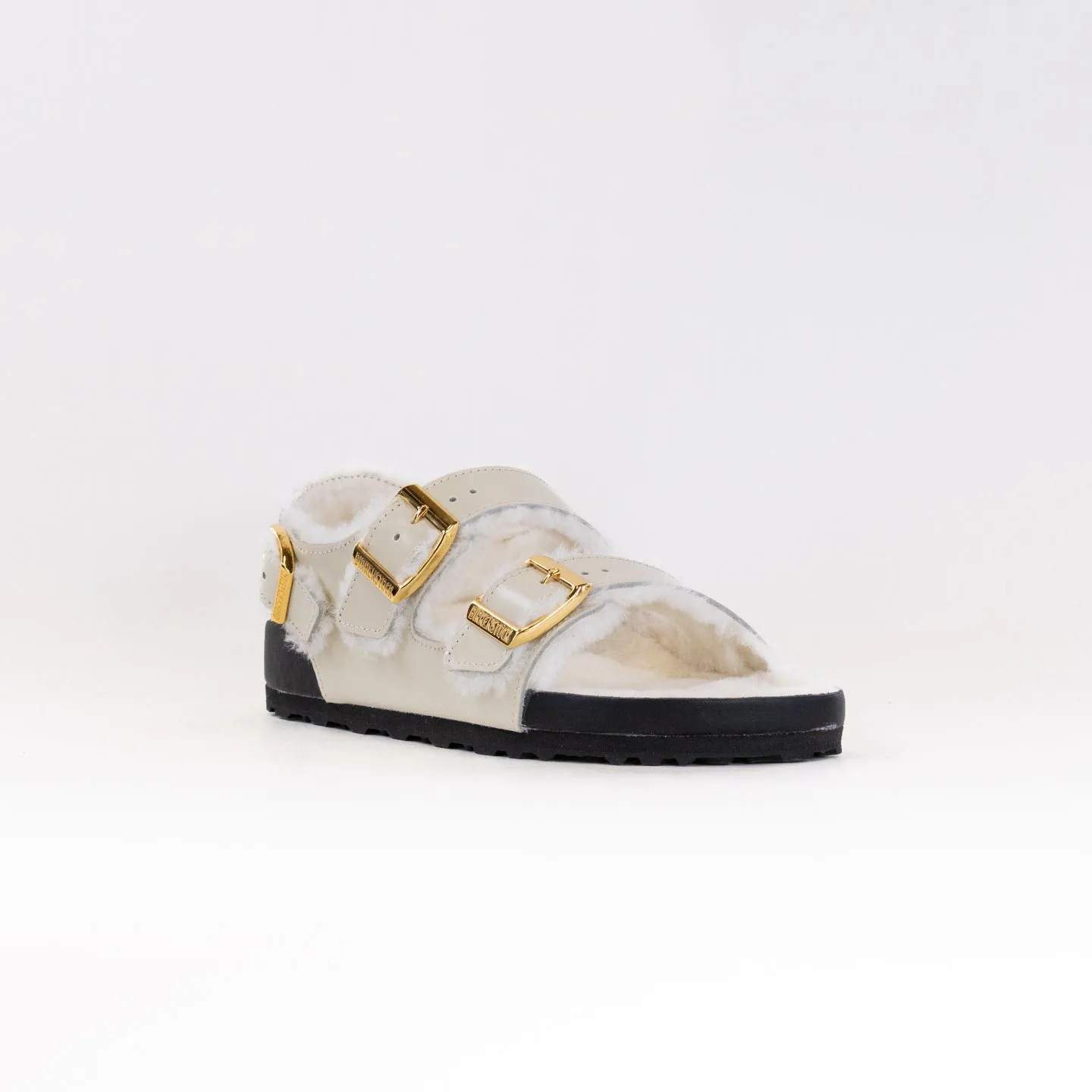 Birkenstock Milano Shearling - High-Shine Ecru Cozy Hour