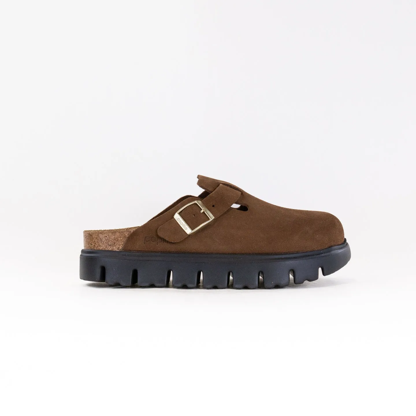 Birkenstock-Papillo Boston Chunky (Women's) - Dark Tea firm lock