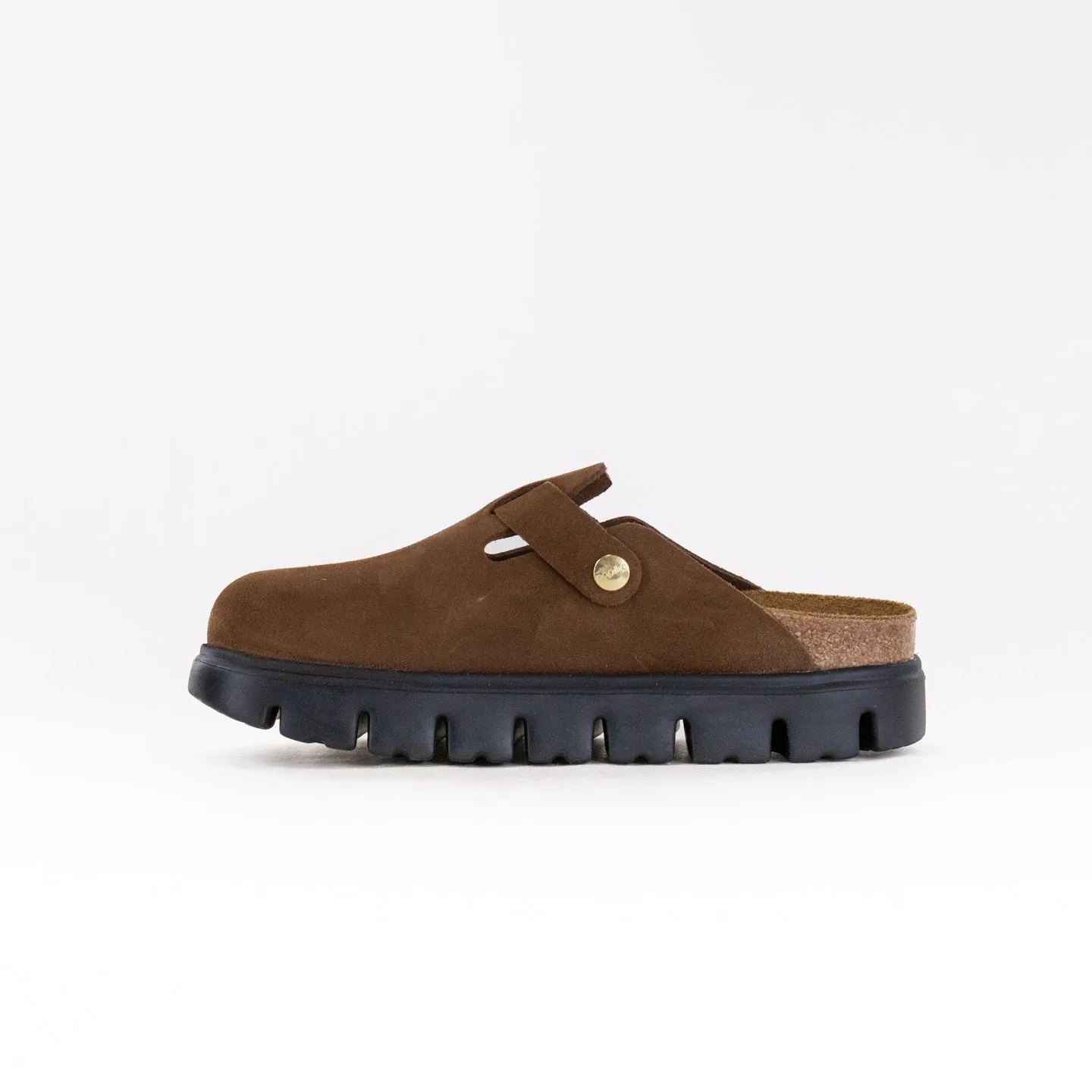 Birkenstock-Papillo Boston Chunky (Women's) - Dark Tea toe protection